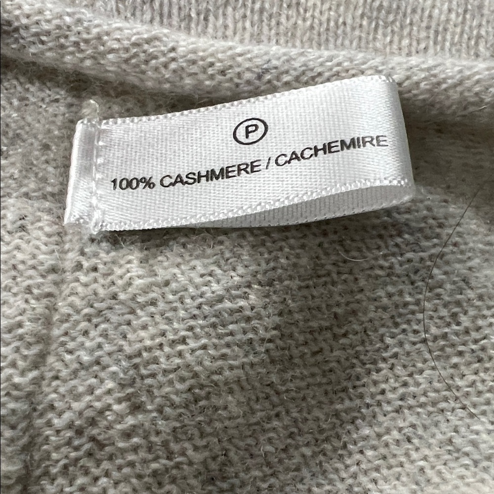 L T women’s cashmere sweater light gray Wake Up smell the coffee size Large L - Picture 7 of 7
